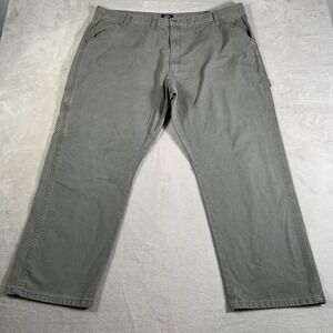 Dickies Carpenter Pants Mens 42x30 Gray Green Workwear Hammer Loop Cotton